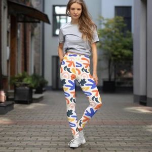 Expressive Print Yoga High Waist Leggings
